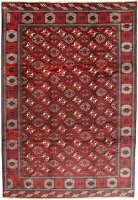  Persian Turkaman Rug 235X348 Red/Dark Red Carpetvista