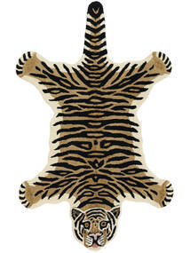 Tiger Kinderteppich 100X160 Klein Beige Tier Wollteppich
