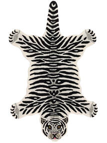  100X160 Animale Tappeto Bambini Piccolo Tiger - Bianco Lana