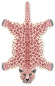  ウール 絨毯 100X160 Leopard ピンク 小