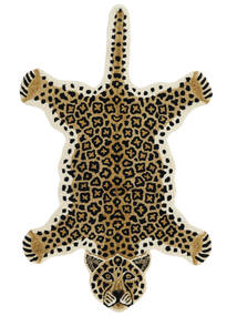 Leopard Tapete Infantil 100X160 Pequeno Bege Animal Lã
