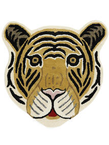 Me Tiger Tapete Infantil 100X100 Pequeno Amarelo Mostarda Animal Quadrado Lã
