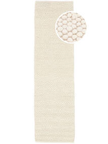 Big Drop 80X290 Small Off White Runner Wool Rug