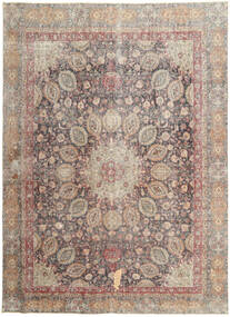 Colored Vintage Rug 262X358 Brown/Light Grey Large Wool, Persia/Iran Carpetvista