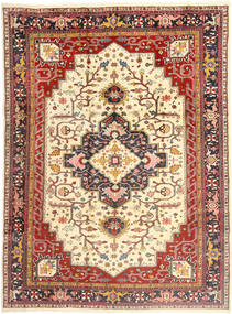  Heriz Rug 253X350 Persian Wool Beige/Brown Large Carpetvista