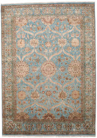  Keshan Indo Wool/Viscos Rug 290X405 Wool Orange/Grey Large Carpetvista