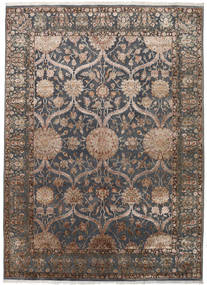  Keshan Indo Wool/Viscos Rug 248X342 Wool Brown/Dark Grey Large Carpetvista