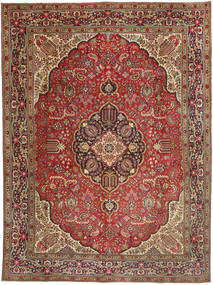  Tabriz Patina Rug 293X390 Vintage Persian Wool Brown/Red Large 