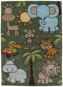  Kids Rug Wool 170X240 Savann Handtufted Forest Green