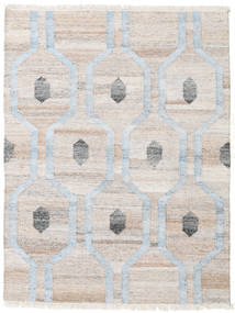 Cosmou インドア/アウトドア用ラグ 洗える 140X200 小 ライトブルー 幾何学模様 絨毯