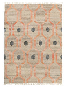 Cosmou インドア/アウトドア用ラグ 洗える 140X200 小 コーラルレッド 幾何学模様 絨毯