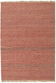 Jaque Jute Indoor/Outdoor Rug 140X200 Small Coral Red/Beige Plain (Single Colored) Jute
