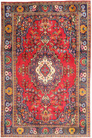 Alfombra Tabriz 200X294 Rojo/Gris (Lana, Persia/Irán)