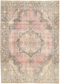 243X330 絨毯 カラード ヴィンテージ モダン ベージュ/ライトグレー (ウール, ペルシャ/イラン) Carpetvista
