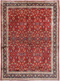 Maschad Teppich 285X390 Rot/Grau Großer Wolle, Persien/Iran Carpetvista
