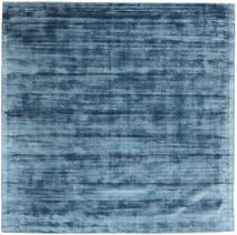Tribeca 250X250 大 ブルー 単色 正方形 絨毯