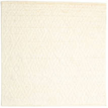 Soho Soft 250X250 Large Cream White Plain (Single Colored) Square Wool Rug