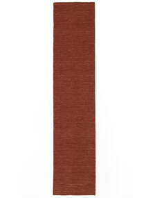 Teppichläufer 80X400 Einfarbig Kelim Loom - Rost