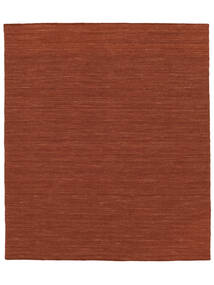 Kelim Loom 250X300 Large Rust Red Plain (Single Colored) Wool Rug