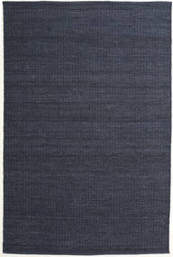  200X300 Plain (Single Colored) Alva Rug - Blue/Black Wool