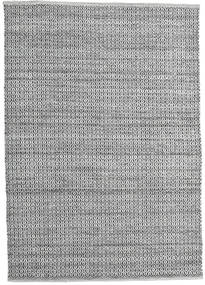 Alva 160X230 Grey/Black Plain (Single Colored) Wool Rug