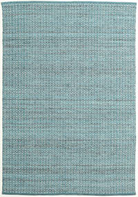  ウール 絨毯 160X230 Alva ターコイズ/ホワイト