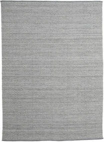 Alva 250X350 Large Dark Grey/White Plain (Single Colored) Wool Rug
