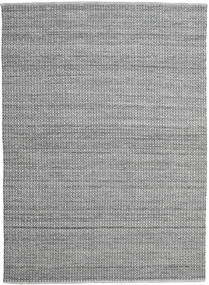 Alva 250X350 Large Grey/Black Plain (Single Colored) Wool Rug 