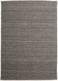  250X350 Plain (Single Colored) Large Alva Rug - Brown/Black Wool