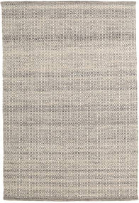  140X200 Plain (Single Colored) Small Alva Rug - Brown/White Wool, 