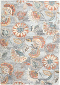  160X230 Floral Rusty Flowers Tapete - Cinzento/Vermelho Enferrujado Lã
