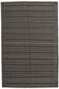  Oriental Kilim Rug 155X236 Dark Grey/Brown Wool, Persia/Iran Carpetvista