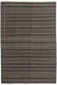 絨毯 キリム 138X204 茶色/ダークグレー (ウール, ペルシャ/イラン)
