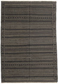  Orientalischer Kelim Teppich 156X233 Dunkelgrau/Grau Wolle, Persien/Iran Carpetvista