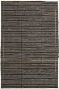 200X301 絨毯 オリエンタル キリム 茶色/グレー (ウール, ペルシャ/イラン) Carpetvista