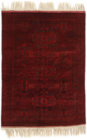  130X180 Afghan Khal Mohammadi Teppe Mørk Rød/Beige Afghanistan Carpetvista