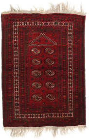  Orientalsk Afghan Khal Mohammadi Tæppe 91X126 Mørkerød/Rød Uld, Afghanistan Carpetvista