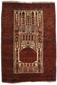 絨毯 アフガン Khal Mohammadi 109X160 茶色/ダークレッド (ウール, アフガニスタン)
