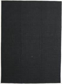  Κιλίμ Loom Χαλι 250X350 Μαλλινο Σκούρο Γκρι Μεγάλο Carpetvista
