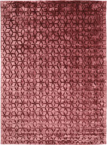  210X290 Enkeltfarvet Diamond Tæppe - Burgundy Rød