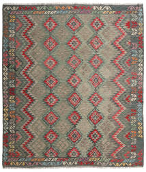  Kilim Afegão Old Style Tapete 256X294 Lã Grande Carpetvista