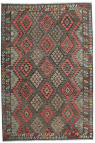  Kilim Afghan Old Style Alfombra 201X298 De Lana Marrón/Gris Carpetvista