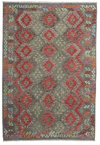  Kilim Afghan Old Style Tapis 202X297 De Laine Carpetvista