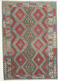  Kilim Afegão Old Style Tapete 177X249 Lã Cinzento/Laranja Carpetvista