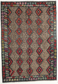  Kelim Afghan Old Style Matot 175X250 Tummanharmaa/Punainen Carpetvista
