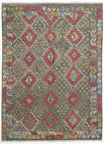  170X231 Kelim Afghan Old Style Vloerkleed Oranje/Grijs Afghanistan Carpetvista
