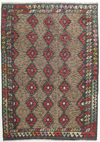  176X251 Kilim Afghan Old Style Rug Dark Grey/Brown Afghanistan Carpetvista