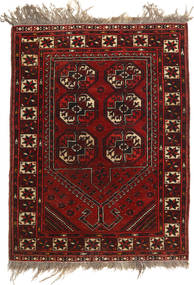  79X105 Afghan Khal Mohammadi Matot Matto Tummanpunainen/Punainen Afganistan Carpetvista