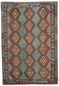  Kilim Afghan Old Style Tapis 206X301 De Laine Carpetvista