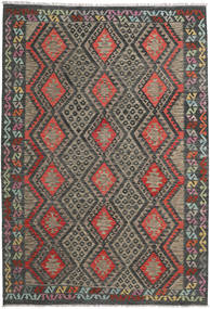  Kilim Afegão Old Style Tapete 206X298 Lã Carpetvista
